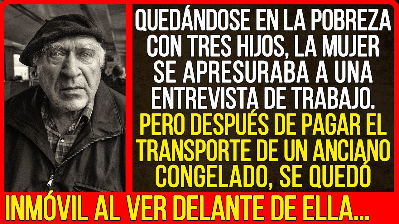 Quedándose en la pobreza con tres hijos, la mujer se apresuró a una entrevista.