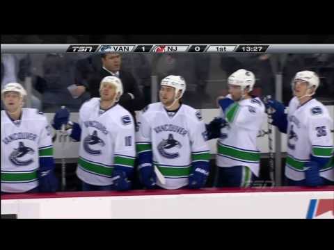 Canucks At Devils - Alex Burrows 1-0 Goal - 12.02.09 - HD