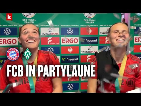 Simon schmettert Maroon 5, Bühl wirft Konfetti: Partystimmung nach Pokalsieg | FC Bayern - Bremen