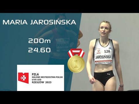 MARIA JAROSIŃSKA | U18 200m 🏃‍♀️ | U18 & U20 🇵🇱 INDOOR ATHLETICS CHAMPIONSHIPS 2023 #200m #dash