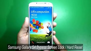Samsung Galaxy S4 - How to remove Pattern lock