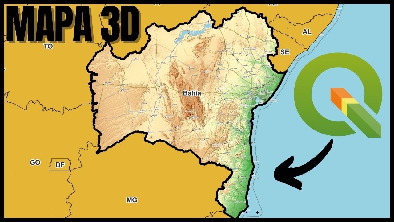 MAPA 3D DO SEU ESTADO NO QGIS [FÁCIL E RÁPIDO!!!]