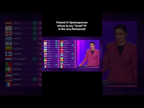 Finland gives points to Ireland instead of Israel! #esc #eurovision #esc2024 #eurovision2024