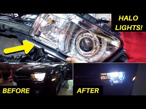Halo Headlight Install On 2012 Camaro!