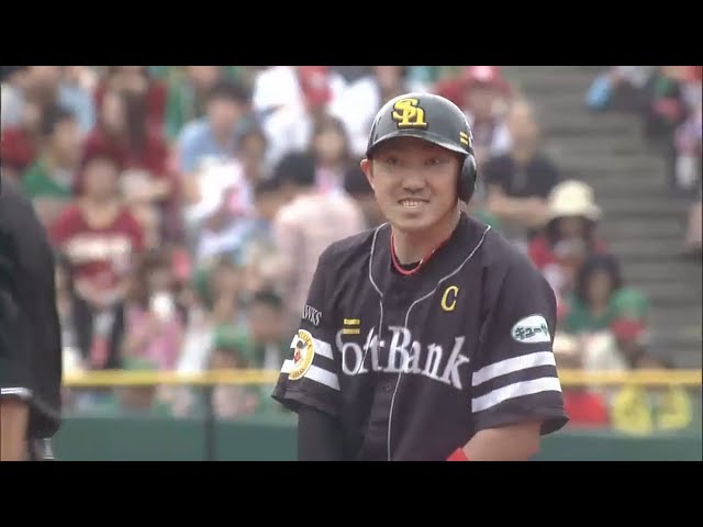 【1回表】この人ならではのバッティング!? ホークス・内川 先制タイムリー 2015/9/13 E-H