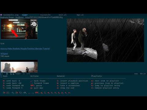 mpv create playlists of videos from Invidious with emacs