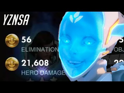56 ELIMS! YZNSA ECHO + PHARAH! GAMEPLAY OVERWATCH SEASON 25 TOP 500