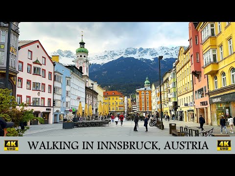 Walking in Innsbruck, Austria | 4K UHD | Walking Tour | A Full Walk through Innsbruck (Tirol) |