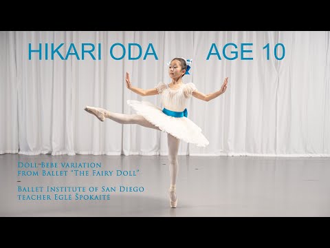 Hikari Oda. Age 10. Doll Bebe variation from ballet “The Fairy Doll”. Ballet Institute of San Diego