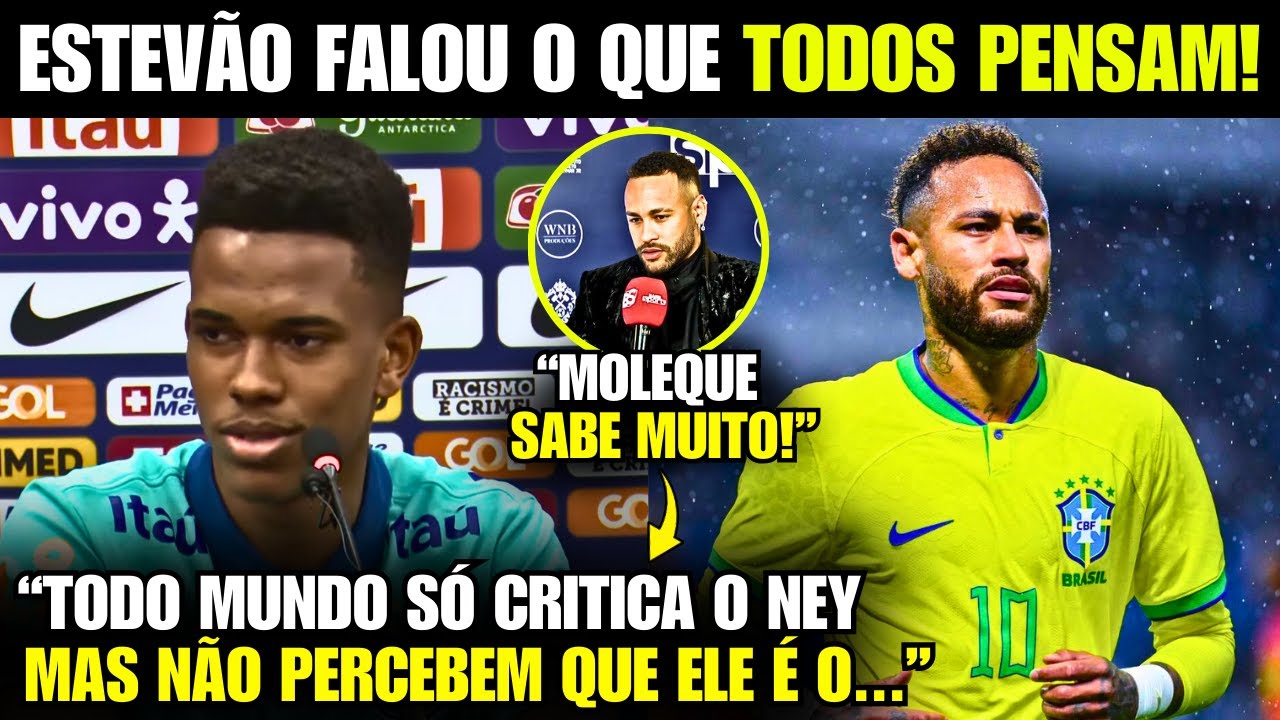 🚨 EITA! Olha o que o ESTEVÃO FALOU DO NEYMAR HOJE! JÁ CHEGOU MANDANDO A REAL!