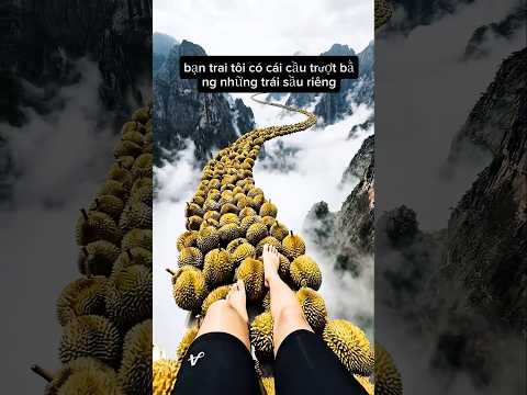 cầu trượt bằng sầu riêng lạ kì #funny #haihuoc #shorts