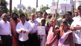 Protest against declassifying of Coconut tree as a tree at Amdai Sanguem.
