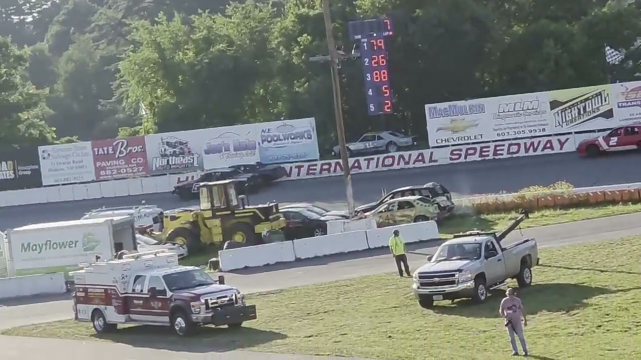 Crown Vic Feature at Hudson Speedway Action