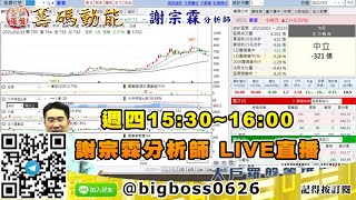 【大戶羅盤籌碼動能】 #謝宗霖 0304，週四15:30~16:00 謝宗霖分析師 LIVE直播 (圖)