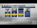FIRST ALERT: Rounds of rain to ease wildfire danger | Slight severe storm risk