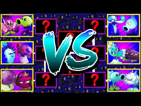 PvZ 2 Mod Tournament All BLUE & PURPLE Plants - Who Will Win? - Plant vs Plant Battlez