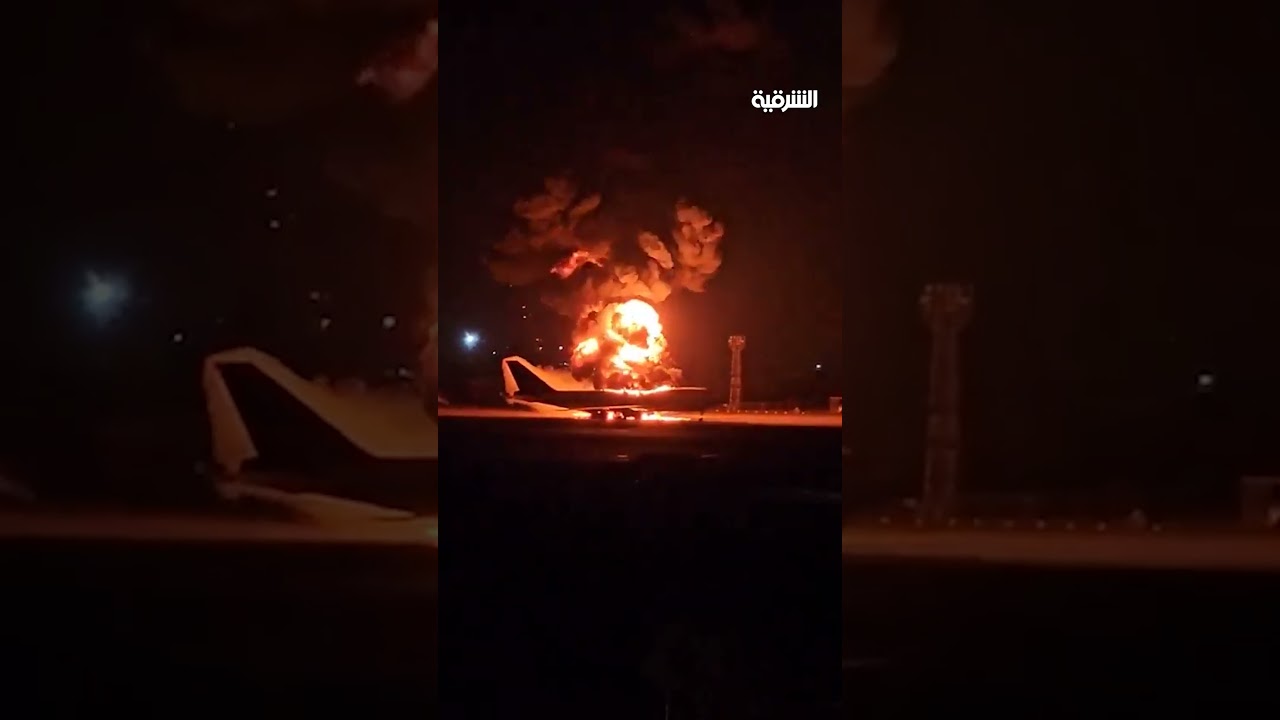 فيديو | احتراق طائرة مدنية إيرانية في مطار مهر آباد بعد قصفه فجر السبت