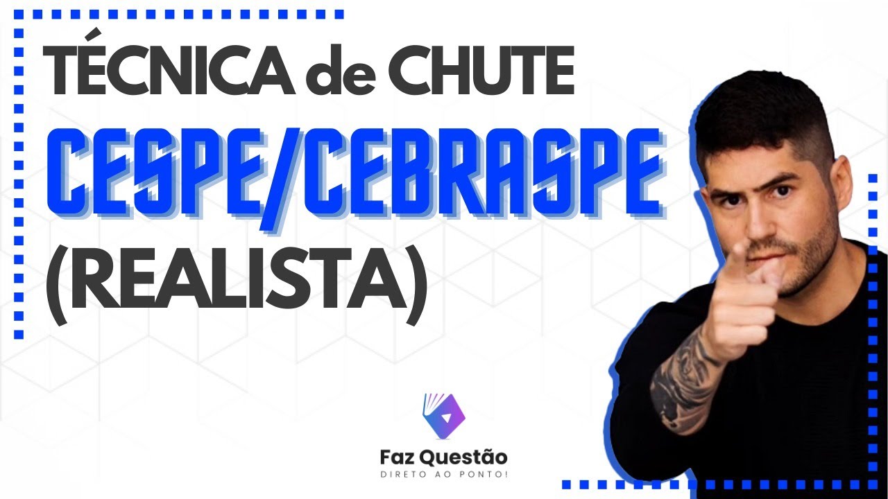 "TÉCNICA" de CHUTE CEBRASPE (e qualquer banca) de forma REALISTA!!!