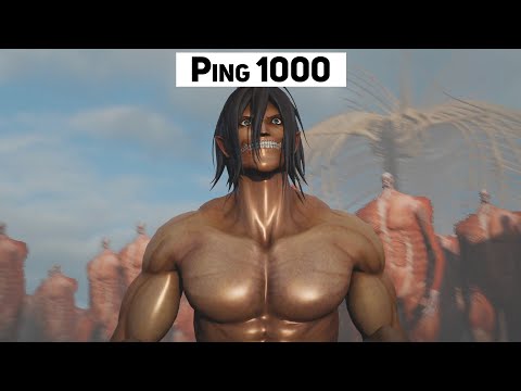 Eren Titan on 1000 PING - Eren vs 1.000.000. Colossal Titans - THE RUMBLING
