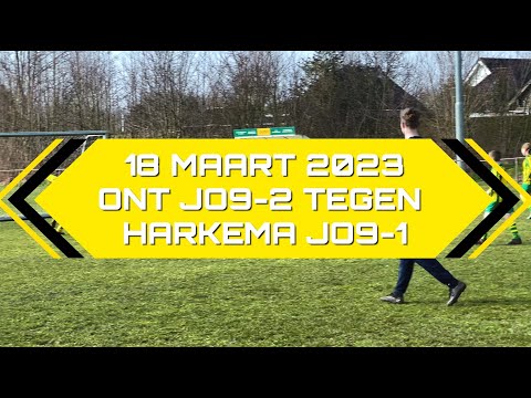 ONT JO9-2 tegen Harkema-Opeinde JO9-1 (Zaterdag 18 maart 2023)