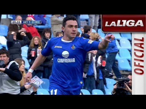 Gol de Colunga (1-0) en el Getafe CF - Celta de Vigo  - HD