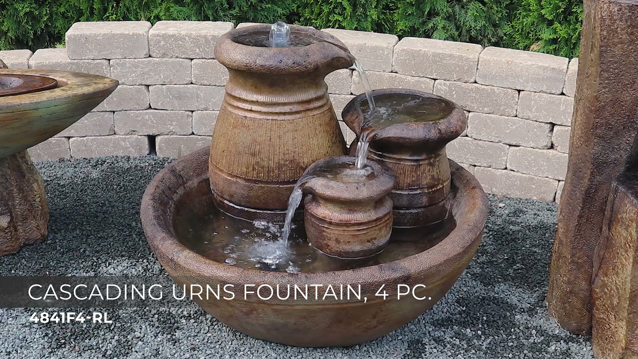 Video 1 Watch A Video About the Cascading Urns Relic Lava LED Outdoor Fountain