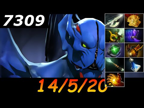 Dota 2 Night Stalker 7309 MMR 14/5/20 (Kills/Deaths/Assists) Ranked Full Gameplay