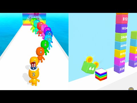 MERGE JUMP 2048 VS MAN RUNNER 2048 - Merge Battles PlayGame - iOS, Android Part 1