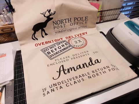 Just made a Santa Gift Bag using my Cricut Joy & Easy Press!
