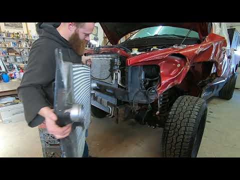 How To Replace Intercooler Third Gen Cummins - Rollover Dodge Rebuild -PART 6