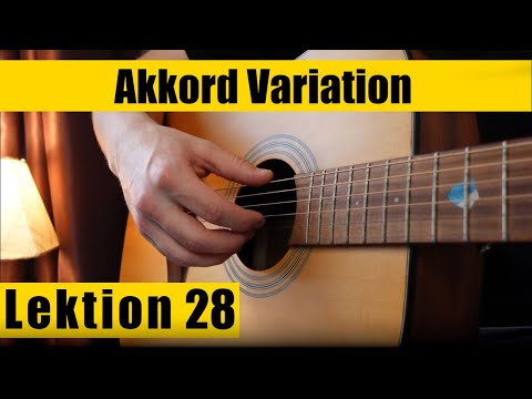 Em7, Cadd9, Dsus4, A7sus4 Akkorde lernen | 15 Minuten Gitarre Lek. 28