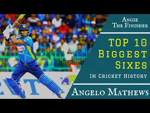 Top 10 Angelo Mathews The Finisher Biggest Sixes In Cricket History | අම්මෝ ඒ කාලේ ඇන්ජලෝ මැතිව්ස්