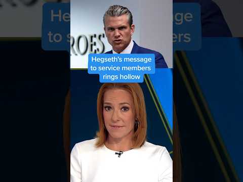 Hegseth’s message to service members rings hollow