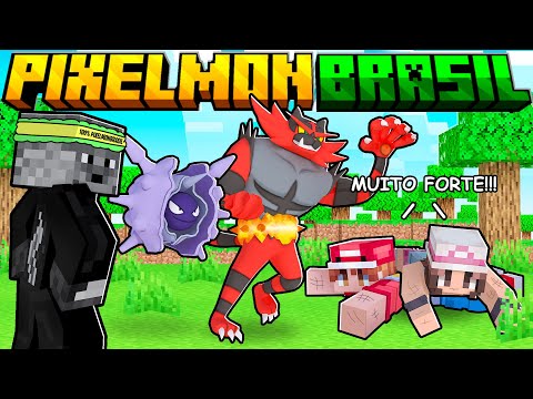PRIMEIRA BATALHA POKEMON RANQUEADA do PIXELMON BRASIL FINALMENTE no MINECRAFT