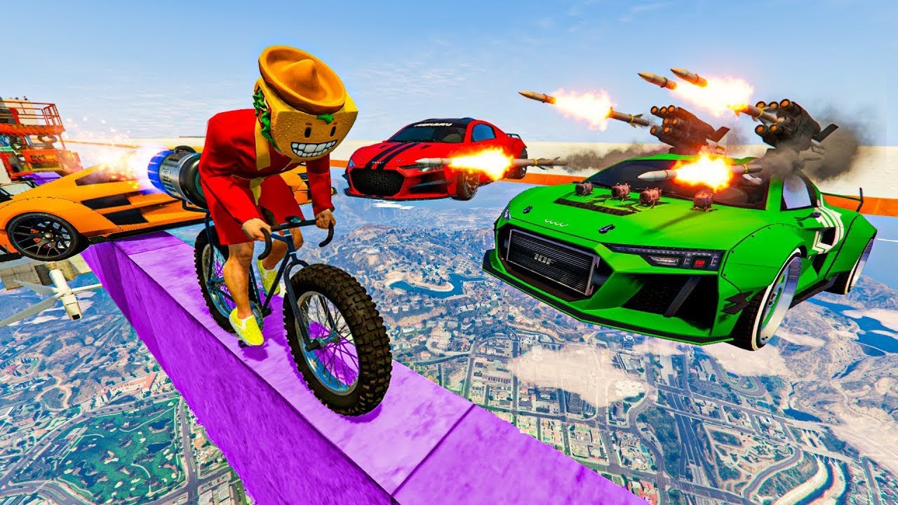 CORRE O TE ATROPELLO EN BICI! ME DISPARAN!! - GTA 5 ONLINE