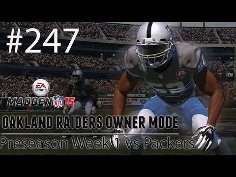 [PS4] Madden 15: Raiders Connected Franchise - Preseason Week 1 vs Packers [HD 1080P]