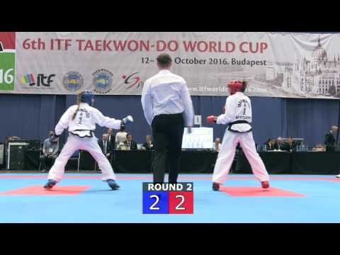 Sparring Senior Female -50kg Final - ITF World Cup 2016 - Budapest