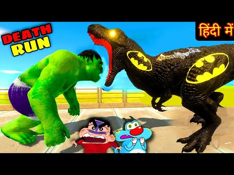 Trex, Goro, Scourge Vs All Units In Death Run |Shinchan & Oggy | Animal Revolt Battle Simulator