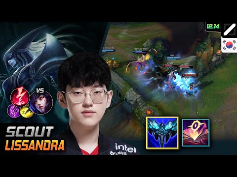 Scout Mid Lissandra Everfrost Electrocute - Scout Lissandra Match Highlight - LOL KR 12.14