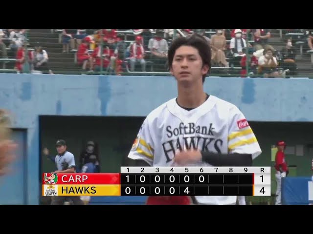 【ファーム】ホークス・中道佑哉 3者連続三振で反撃許さず!! 2022年5月29日  福岡ソフトバンクホークス 対 広島東洋カープ