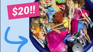 Big bin of Barbie dolls! Thrift store doll hunt+Craigslist haul!