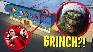 DRONE CATCHES GRINCH AND ELF ON THE SHELF AT HAUNTED TOYS R US!! (HE CAPTURED ME!!)
