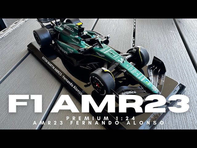 Vídeo relacionado con Aston Martin AMR24 F1 - Modelo de coche fundido a escala 1:24 - Temporada 2024 | Fernando Alonso #14 Edición detallada de coleccionistas | Producto con licencia oficial