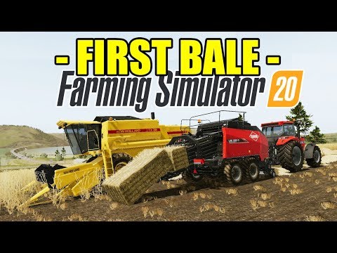 Farming Simulator 20 : FIRST STRAW BALE MAKING !! 8X TIMELAPSE