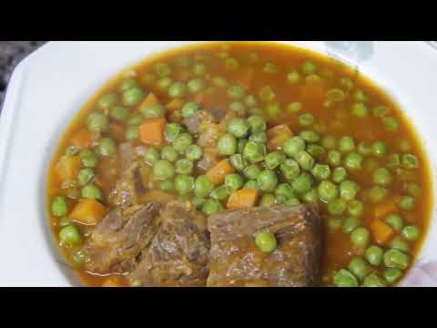 Beef, Carrots, Peas, and Tomato sauce Egyptian Food