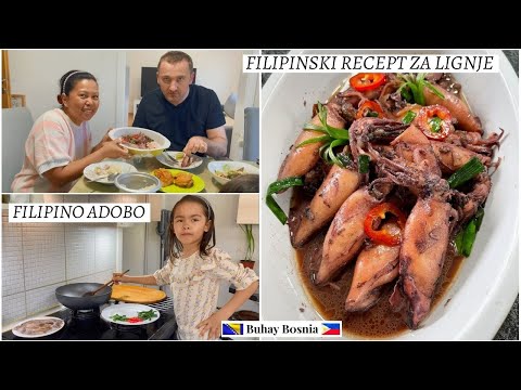 Kuhanje lignji na filipinski način | Cooking squid the Filipino way | Adobong Pusit