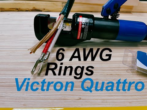 How to Install Ring Terminals on 6 Gauge Wire romex | Victron Quattro Wiring Made Easy 120v 240v