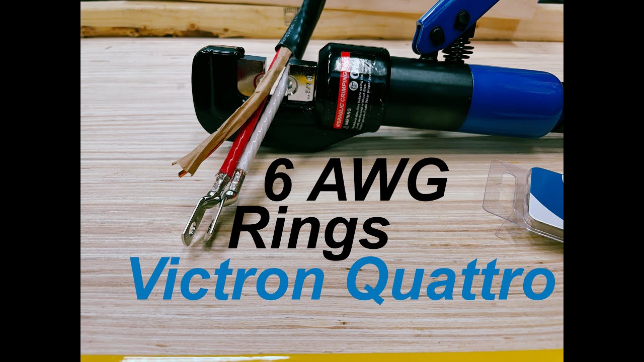How to Install Ring Terminals on 6 Gauge Wire romex | Victron Quattro Wiring Made Easy 120v 240v