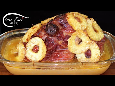 The Best Pineapple Brown Sugar Glazed Holiday Ham Recipe Jamón al Horno