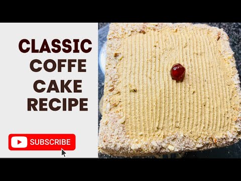 Classic Coffee Cake Recipe By Nosheen’s Kitchen | Coffee Cake With Crushed Almond #coffeecake